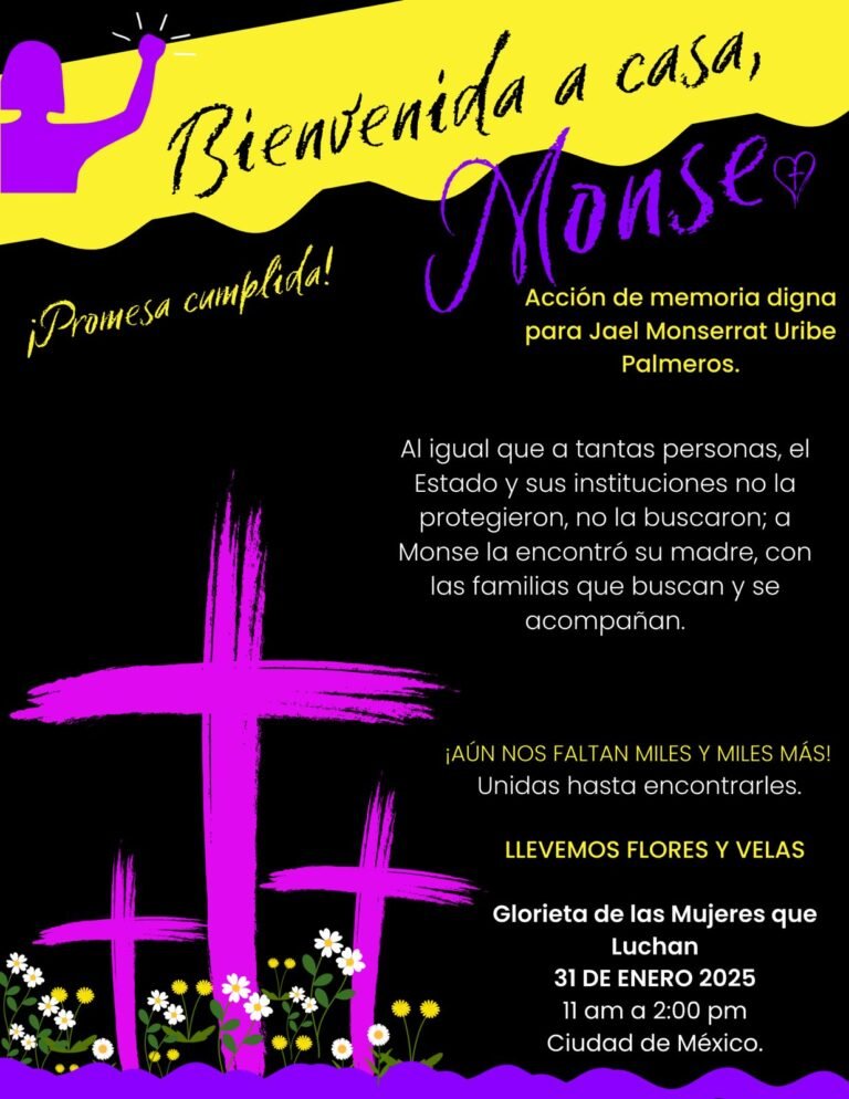 Acción de Memoria en honor a Monse, en la Glorieta de las Mujeres que Luchan
