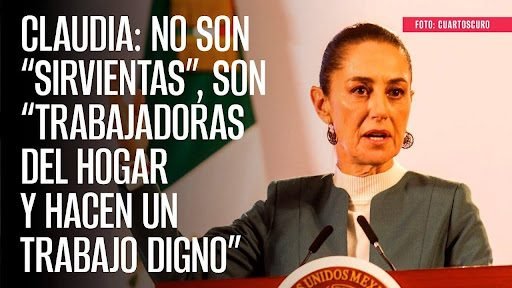 Claudia Sheinbaum escucha a las trabajadoras del hogar en su petición de tener acceso a la seguridad social 