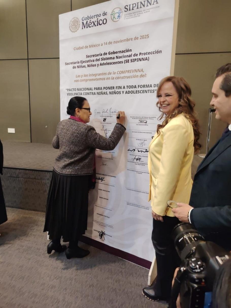 El Estado mexicano refrenda su compromiso con una vida libre de violencia para niñas, niños y adolescentes: firman pacto