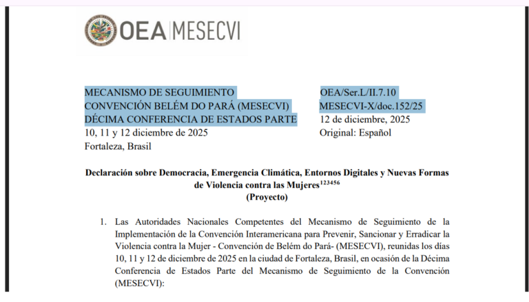 Aprueba declaración histórica sobre democracia, emergencia climática y violencia digital contra las mujeres