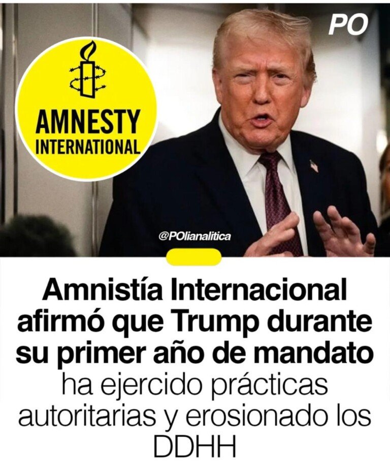 La concentración del poder de Trump ha puesto en crisis los derechos humanos: Amnistía Internacional  