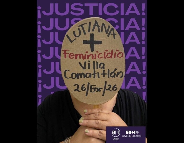 Tercer feminicidio de enero en Chiapas: asesinan a Lutiania Marisela en Villa Comaltitlán