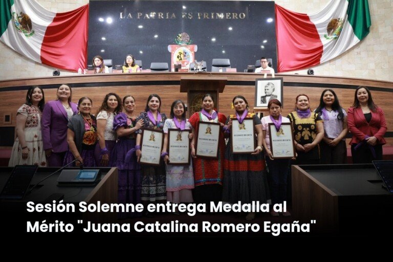 Poder Legislativo otorga medalla “Juana Catalina Egaña” a cinco oaxaqueñas 