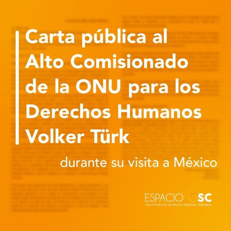 Advierte EOSC sobre preocupante situación de personas defensoras y periodistas