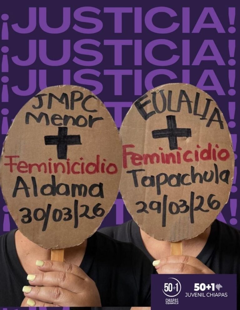 Aumentan feminicidios en Chiapas: seis casos en marzo generan indignación y exigencias de justicia