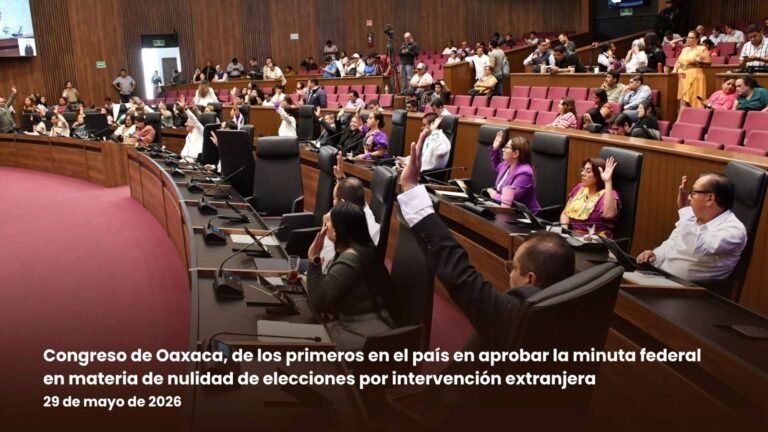 Aprueba Congreso de Oaxaca nulidad de elecciones por intervención extranjera