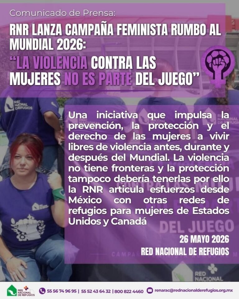 Se requiere prevenir las violencias machistas antes, durante y después del Mundial de Futbol 2026: RNR